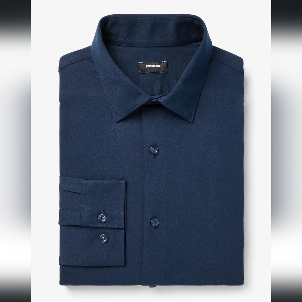 Express fitted (slim) dress shirt